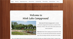 Desktop Screenshot of minklakeresort.com