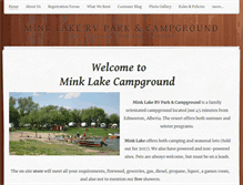 Tablet Screenshot of minklakeresort.com